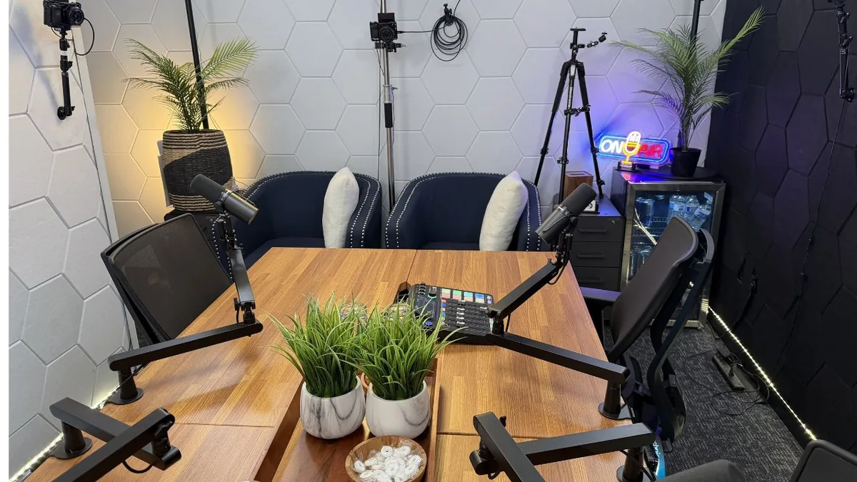 Inside the Growth Quarter podcast studio in San Antonio